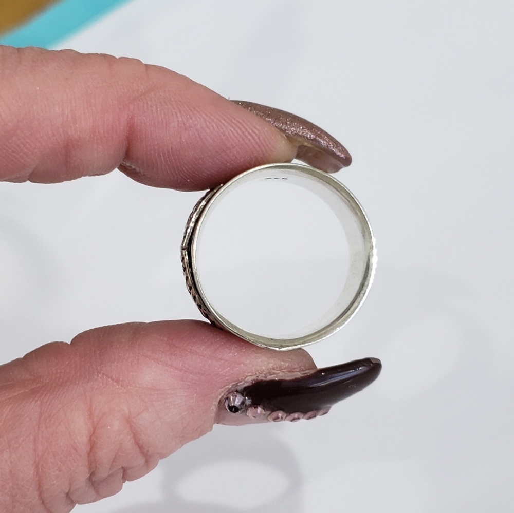 925 Sterling Silver Ring, Spinner Ring - image 3